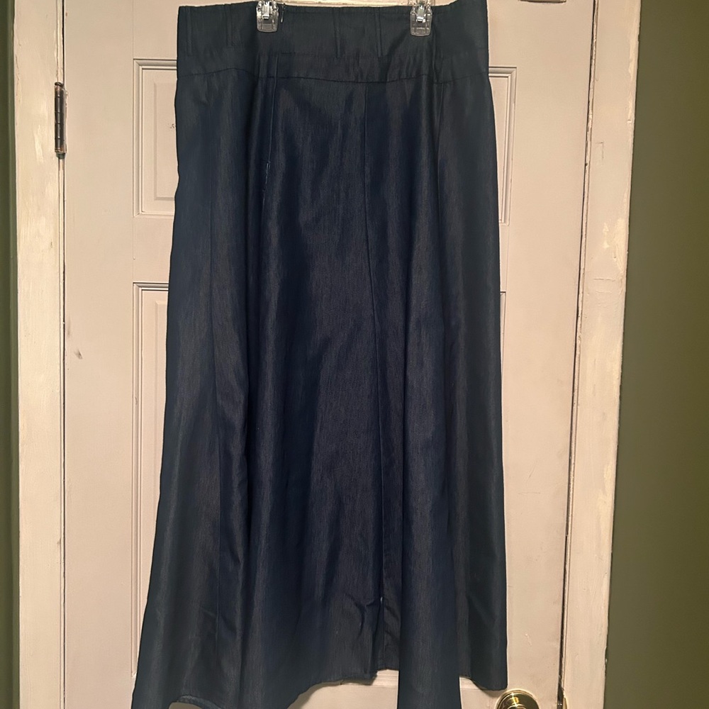 Ashley Stewart Blue A-Line Maxi Skirt for Work